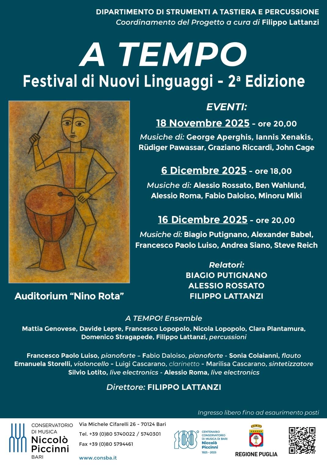 Locandina A Tempo — Festival di Nuovi Linguaggi, 2ª edizione